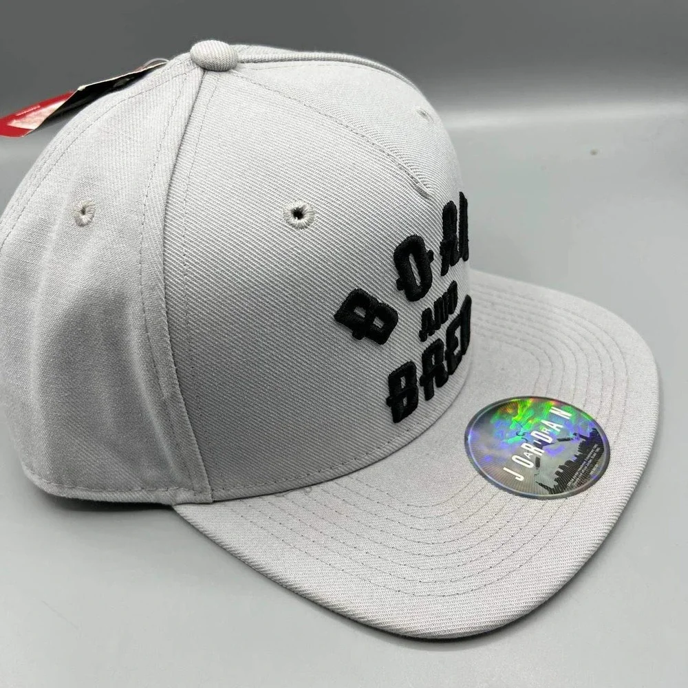 Air‎ Jordan Hat Men Gray Born and Bred Embroidered Jumpman Snap Back Cap New